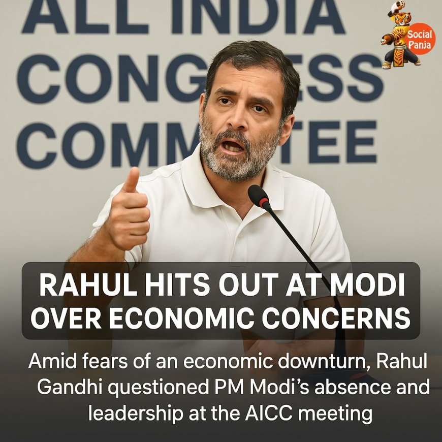 Rahul Hits Out at Modi Over Economic Concerns