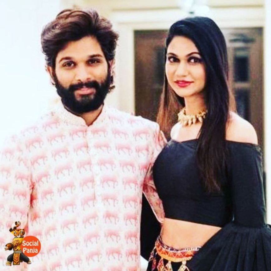 Allu Arjun stuns at a family wedding with Sneha and Arha.